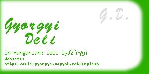 gyorgyi deli business card